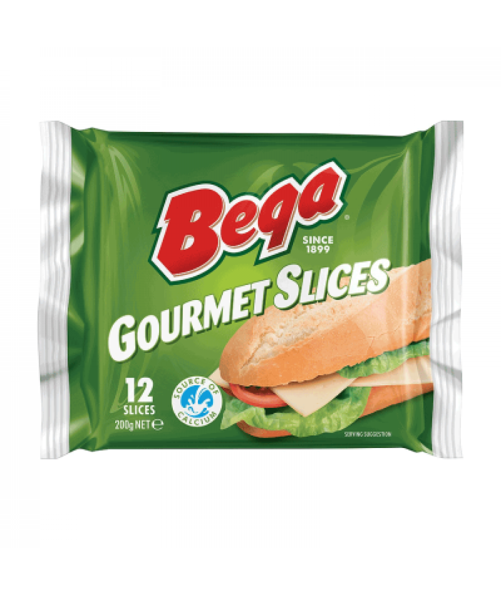 BEGA GOURMENT SLICE CHEESE 200GM