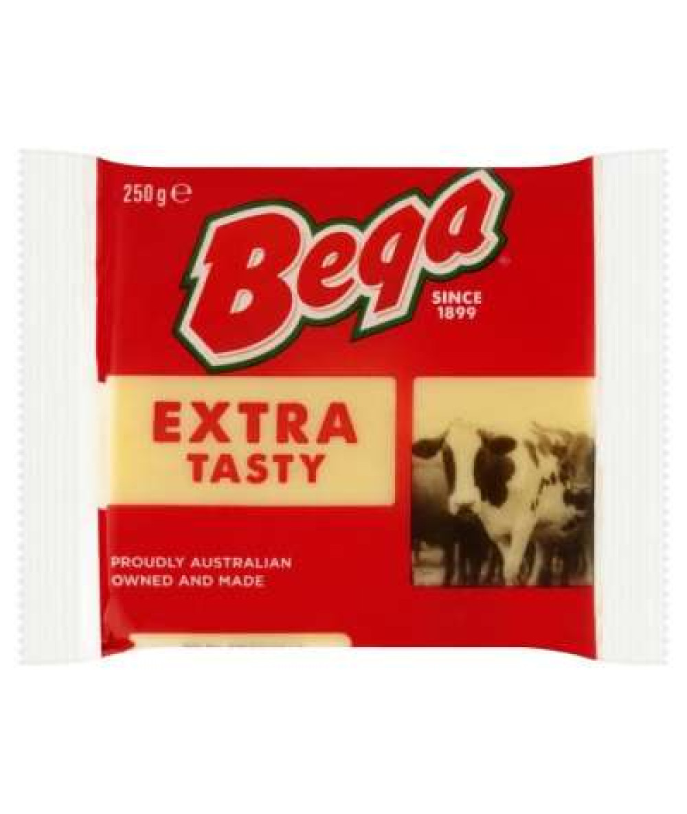 BEGA EXT TASTY CHEDDAR CHEESE 250GM