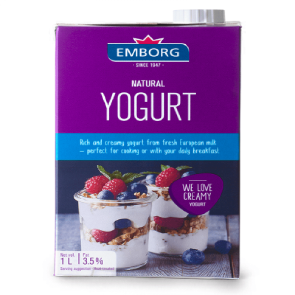 EMBORG NATURAL YOGURT 1L