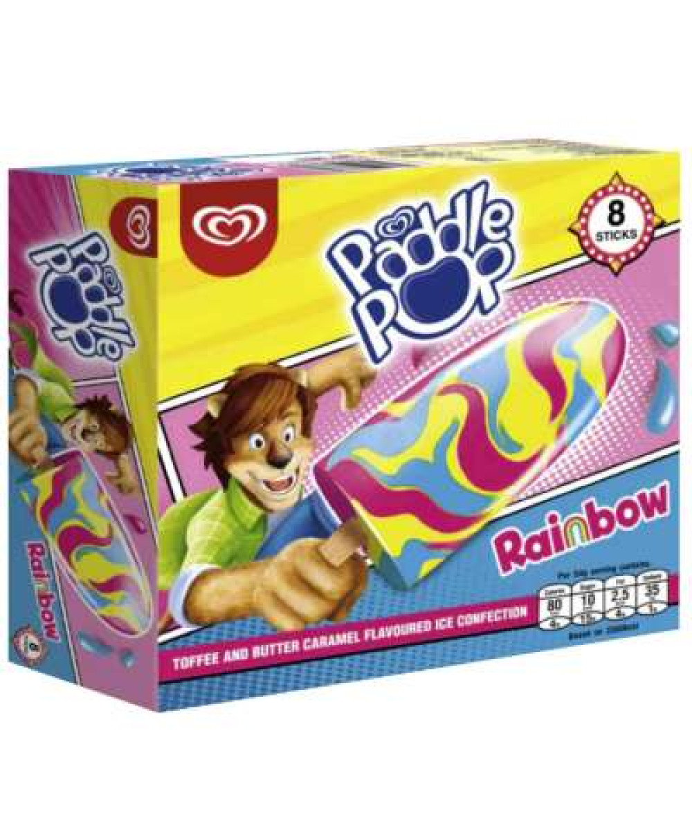 PADDLE POP BEGIN RAINBOW 8 X 60ML 