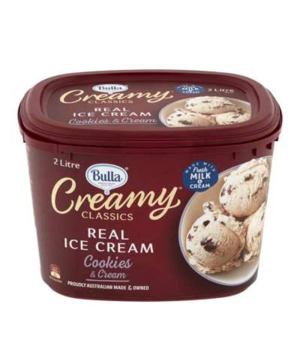 BULLA CREAMY CLASSIC COOKIES &CREAM 2L