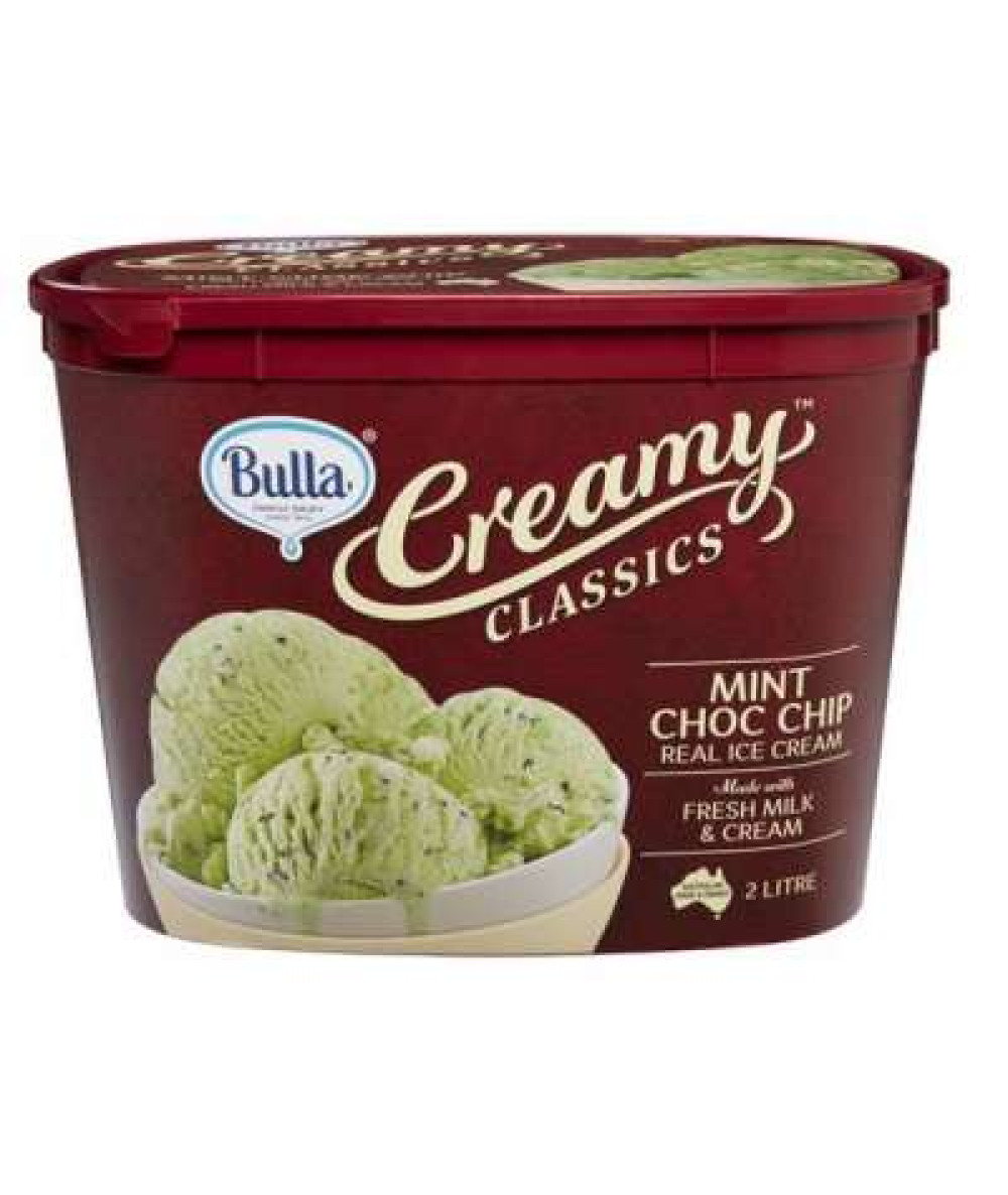 BULLA CREAMY CLASSIC MINT CHOP CHIP 2L