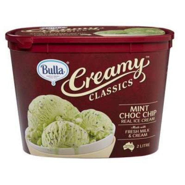 BULLA CREAMY CLASSIC MINT CHOP CHIP 2L