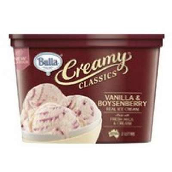 BULLA CREAMY CLASSIC VANILLA &BOYSENBERRY 2L