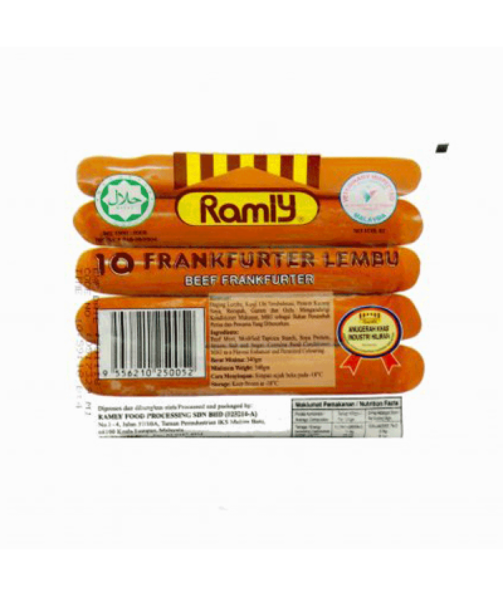 RAMLY FRANKFURTER LEMBU 340G