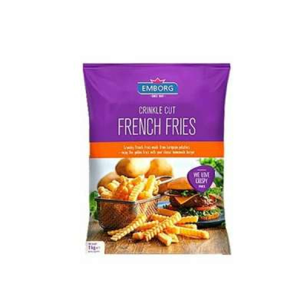 EMBORG CRINKLE CUT FRIES 1KG