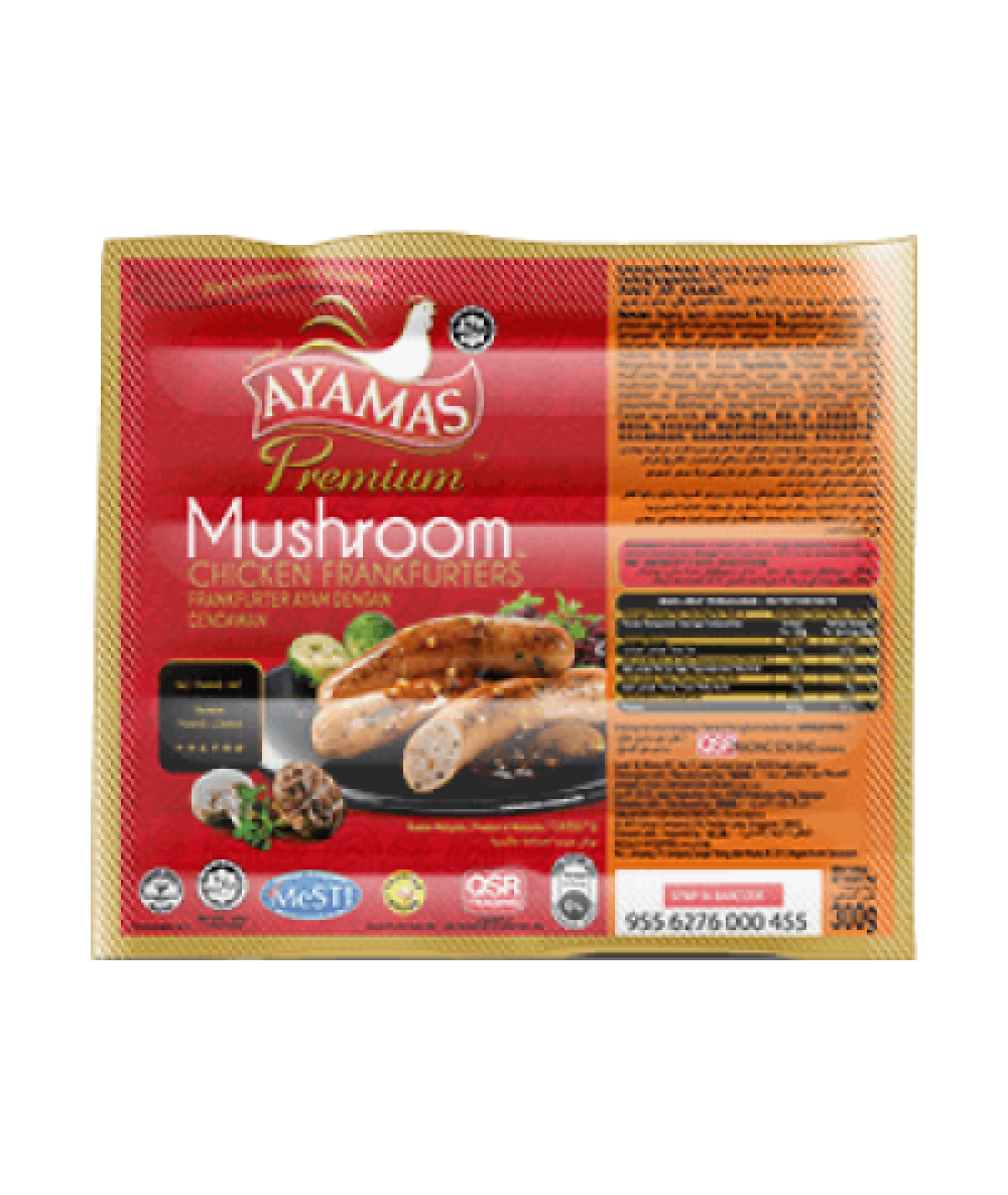 AYAMAS PREMIUM MUSHROOM FRANKFURTER 300G