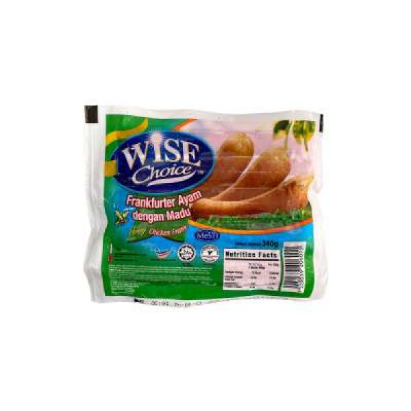 WISE CHOICE HONEY CHICKEN FRANKFURTER 340G