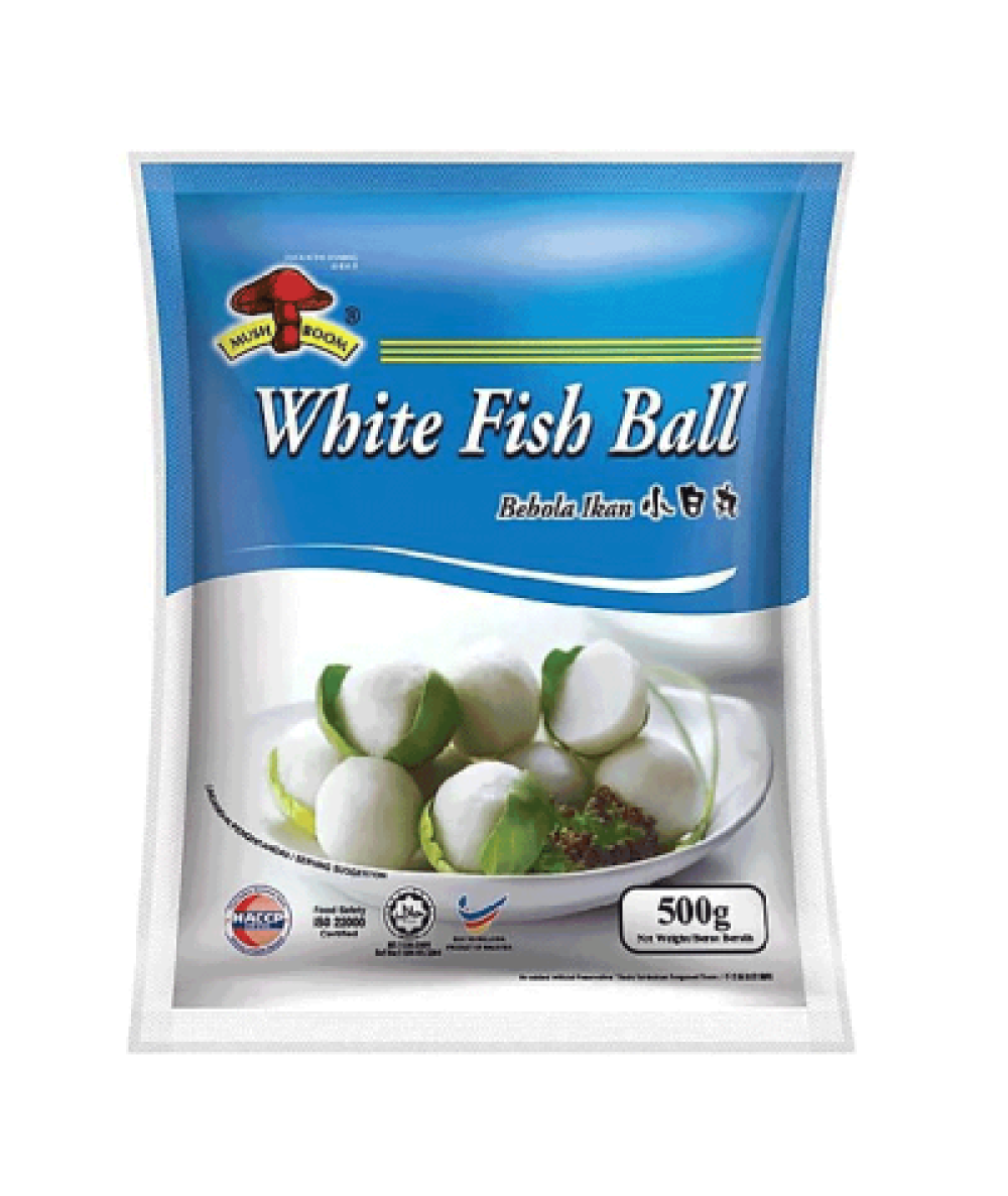 MUSHROOM SMALL WHITE FISH BALL-500G