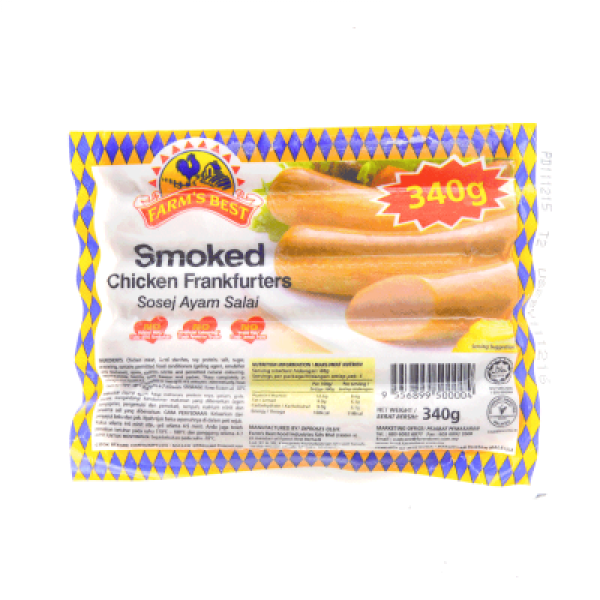 FARM'S BEST SMOKED CHICKEN FRANKFURTERS 340G