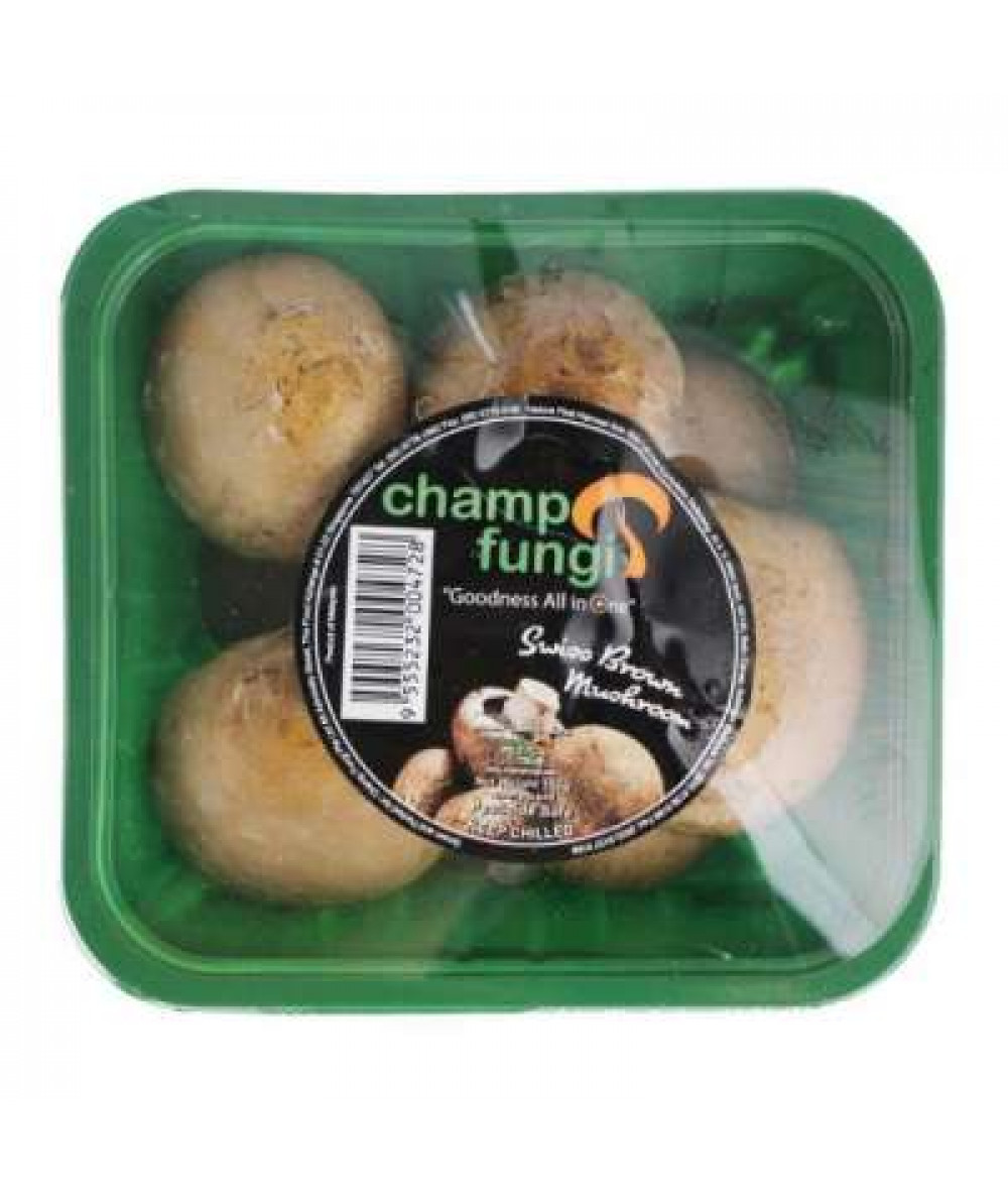 CHAMP FUNGI SWISS BROWN MUSHROOM 150G+/-