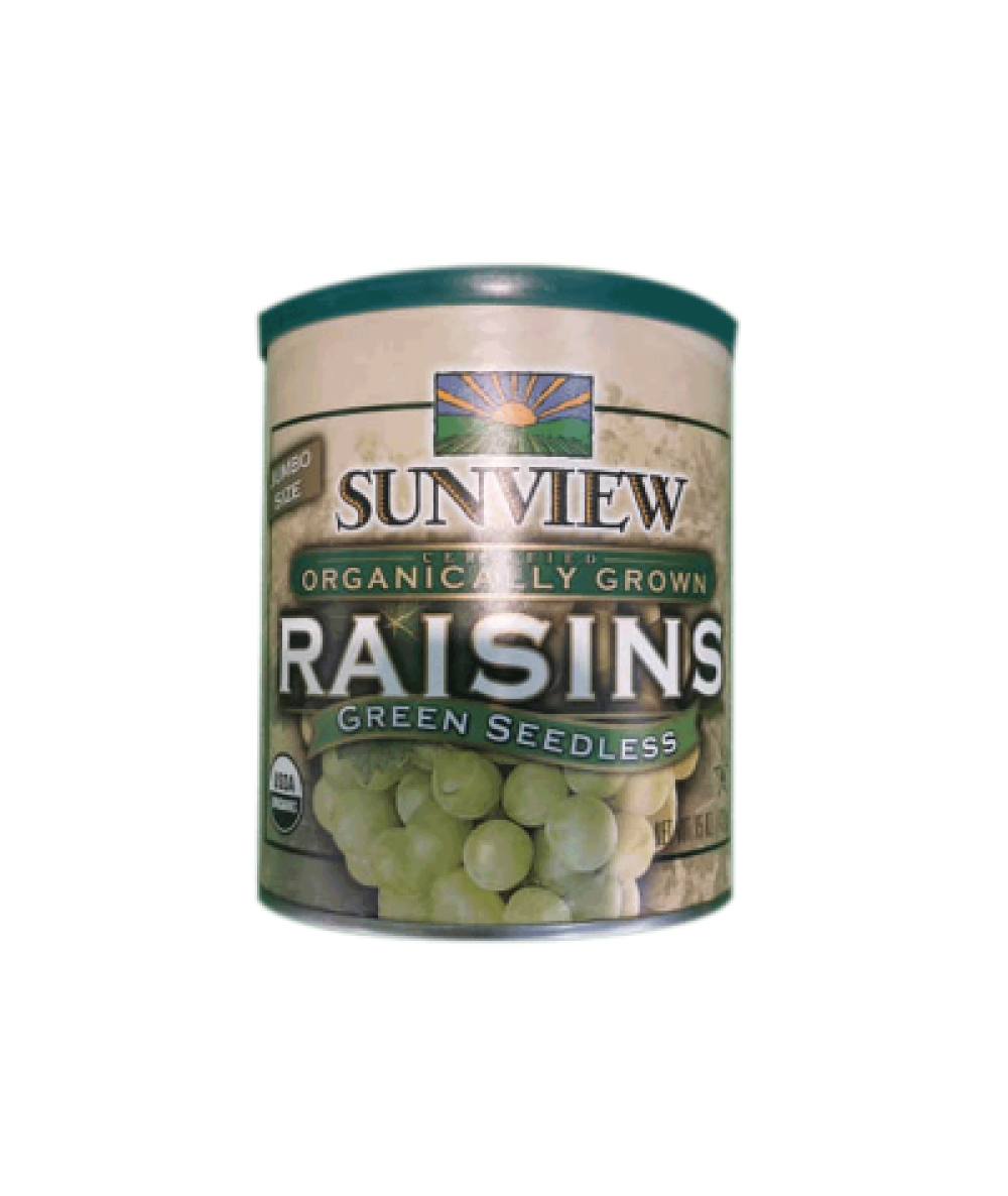 SUNVIEW ORGANIC GREEN RAISIN 425G+/-