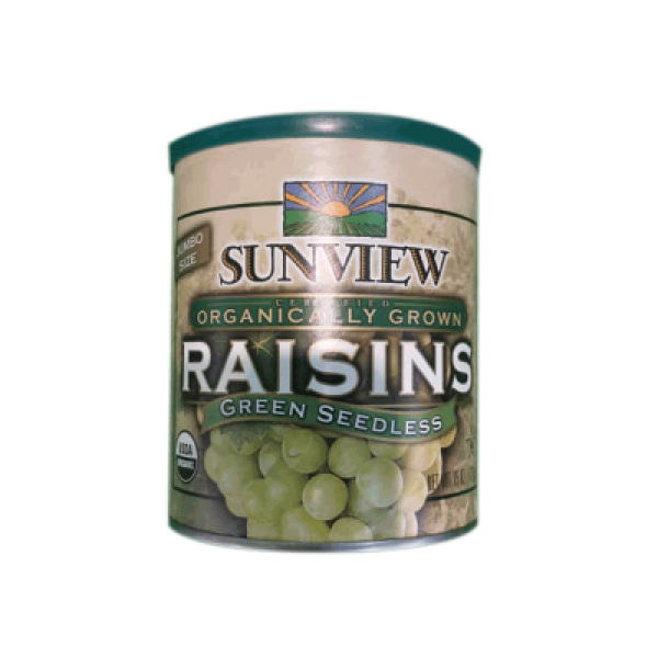 SUNVIEW ORGANIC GREEN RAISIN 425G+/-