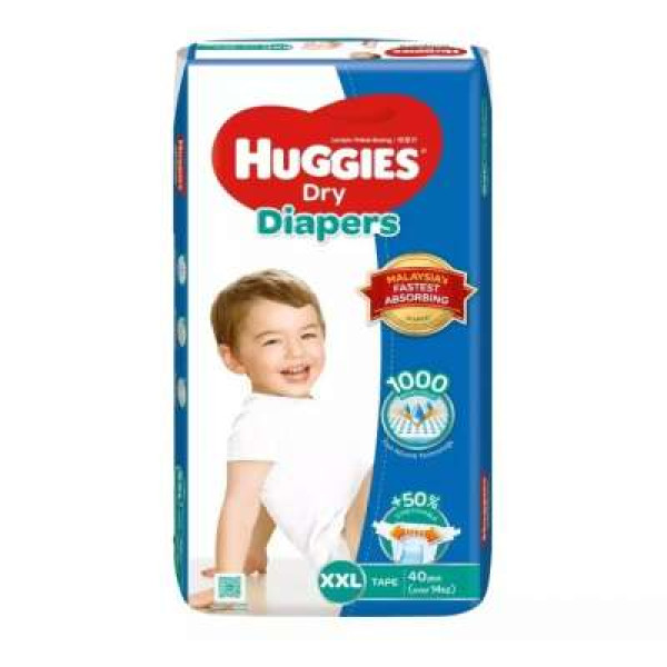 HUGGIES DRY SUPER JUMBO XXL 40S