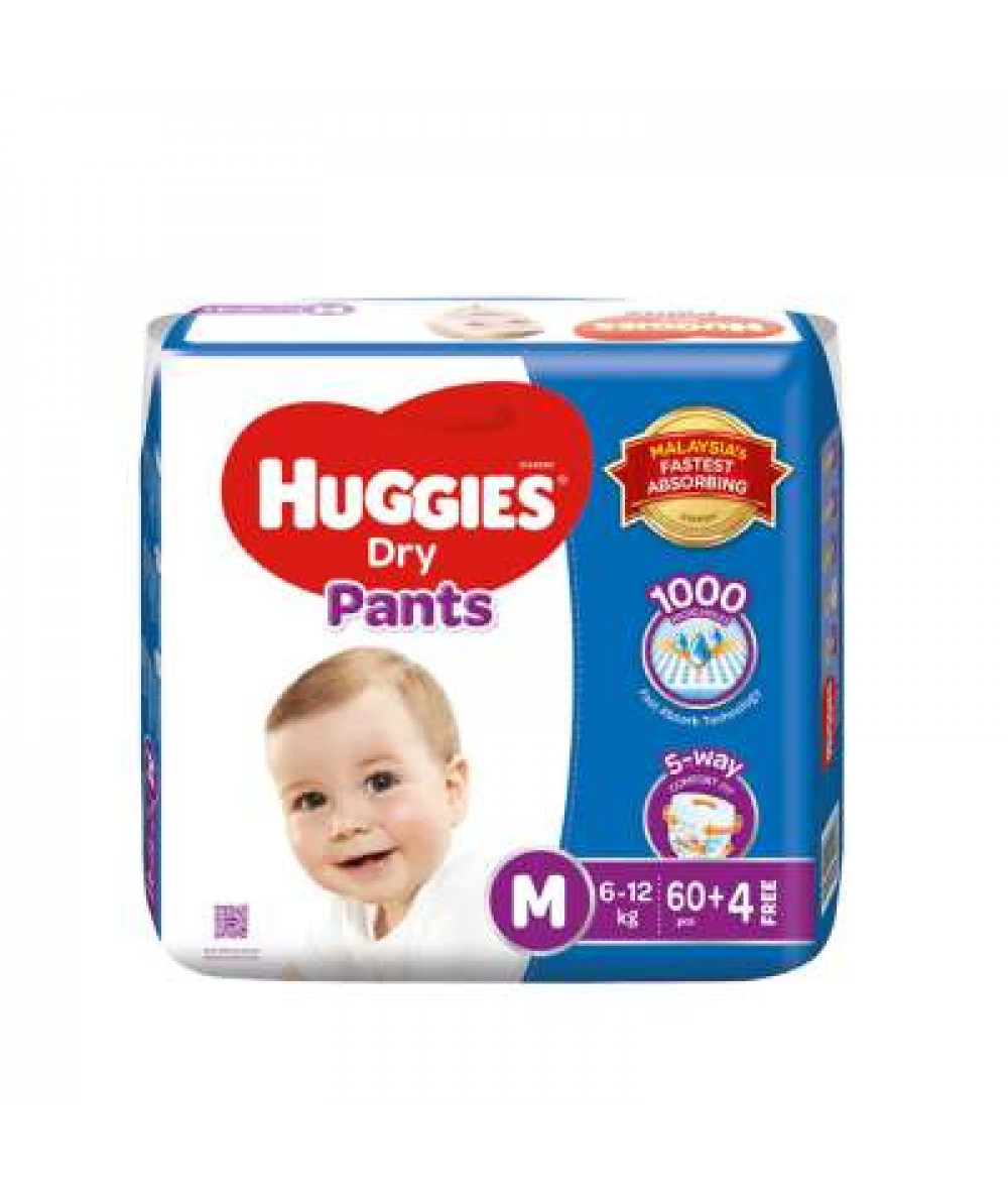 HUGGIES DRYPANTS SUPER JUMBO PACK M50+8