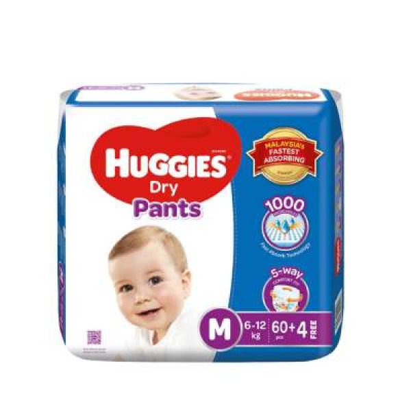 HUGGIES DRYPANTS SUPER JUMBO PACK M50+8