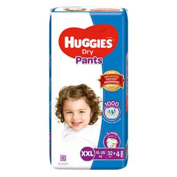 HUGGIES DRYPANTS SUPER JUMBO PACK XXL28+6