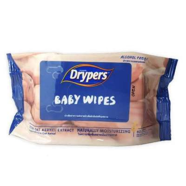 DRYPERS BABY  WIPES OAT-2X30'S