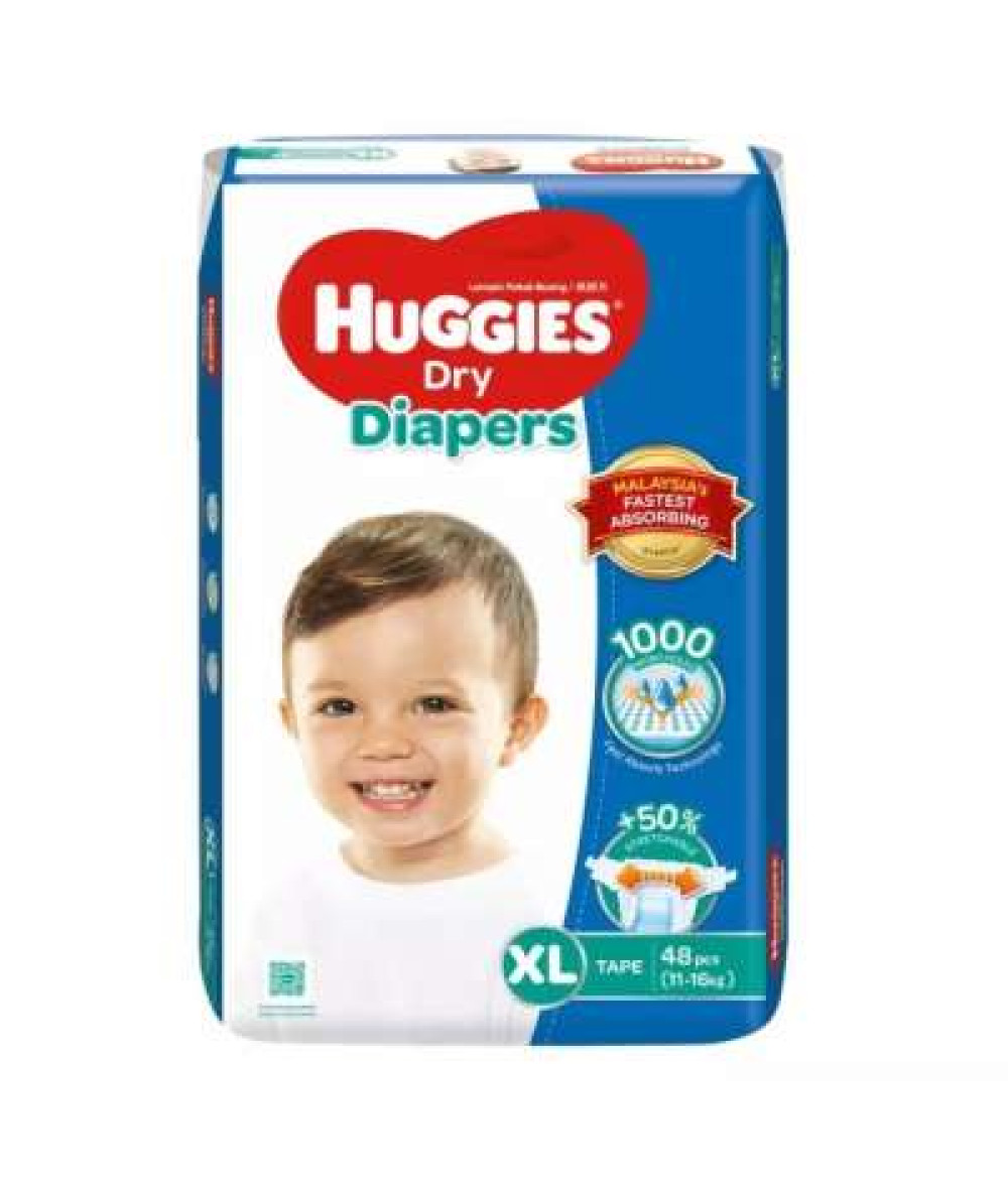 HUGGIES DRY SUPER JUMBO XL 48S