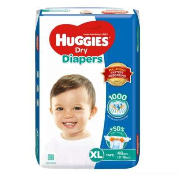 HUGGIES DRY SUPER JUMBO XL 48S