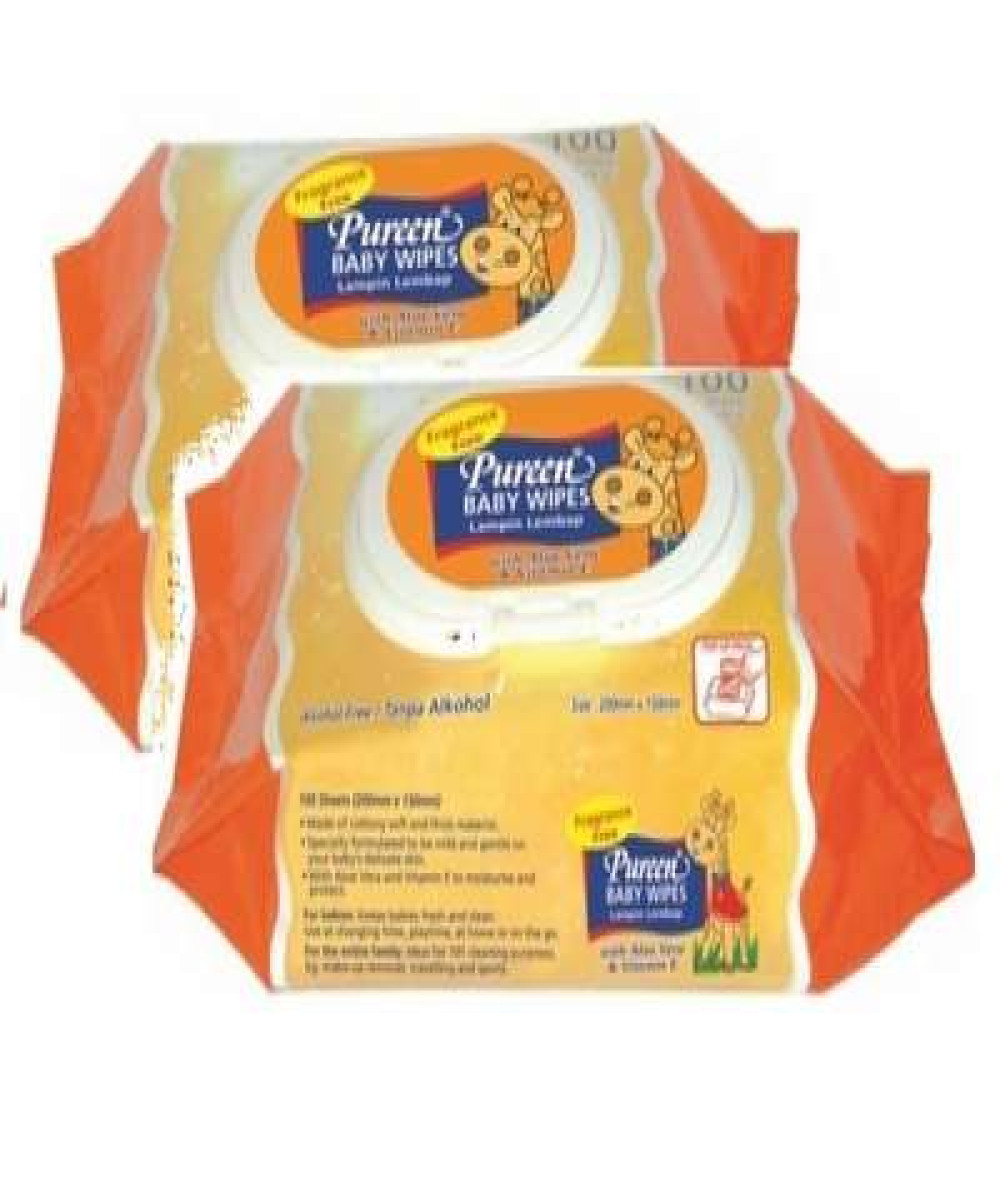 PUREEN BABY WIPES (WH) 2X30S  