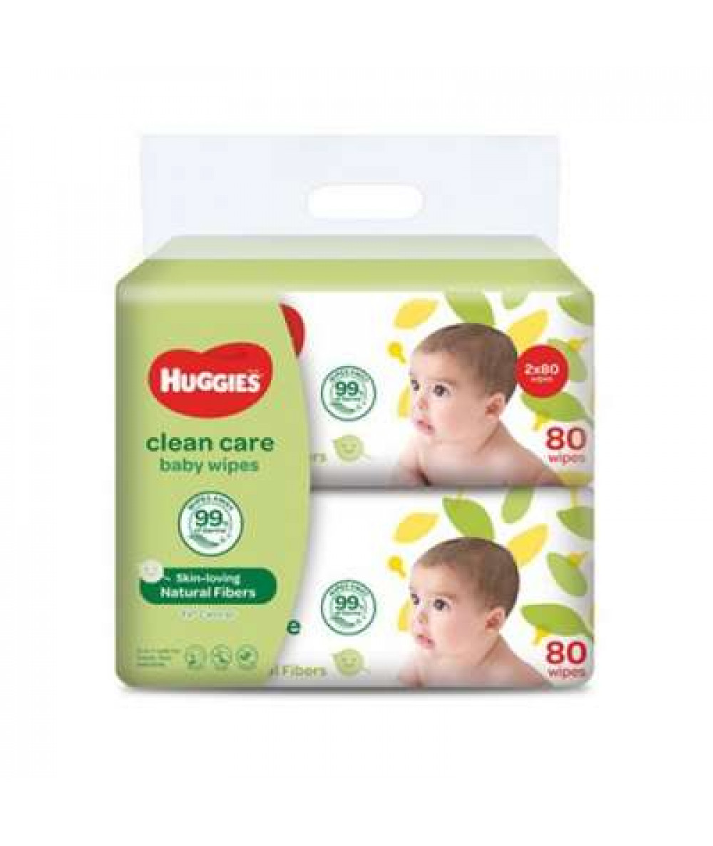 HUGGIES BABY WIPE HUG CLEAN CARE 80SX2