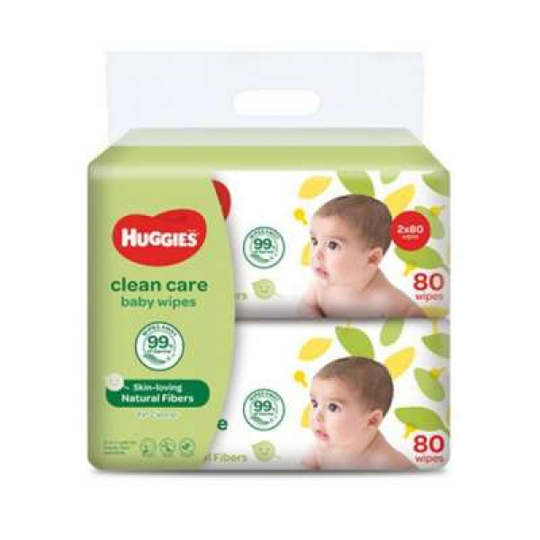 HUGGIES BABY WIPE HUG CLEAN CARE 80SX2