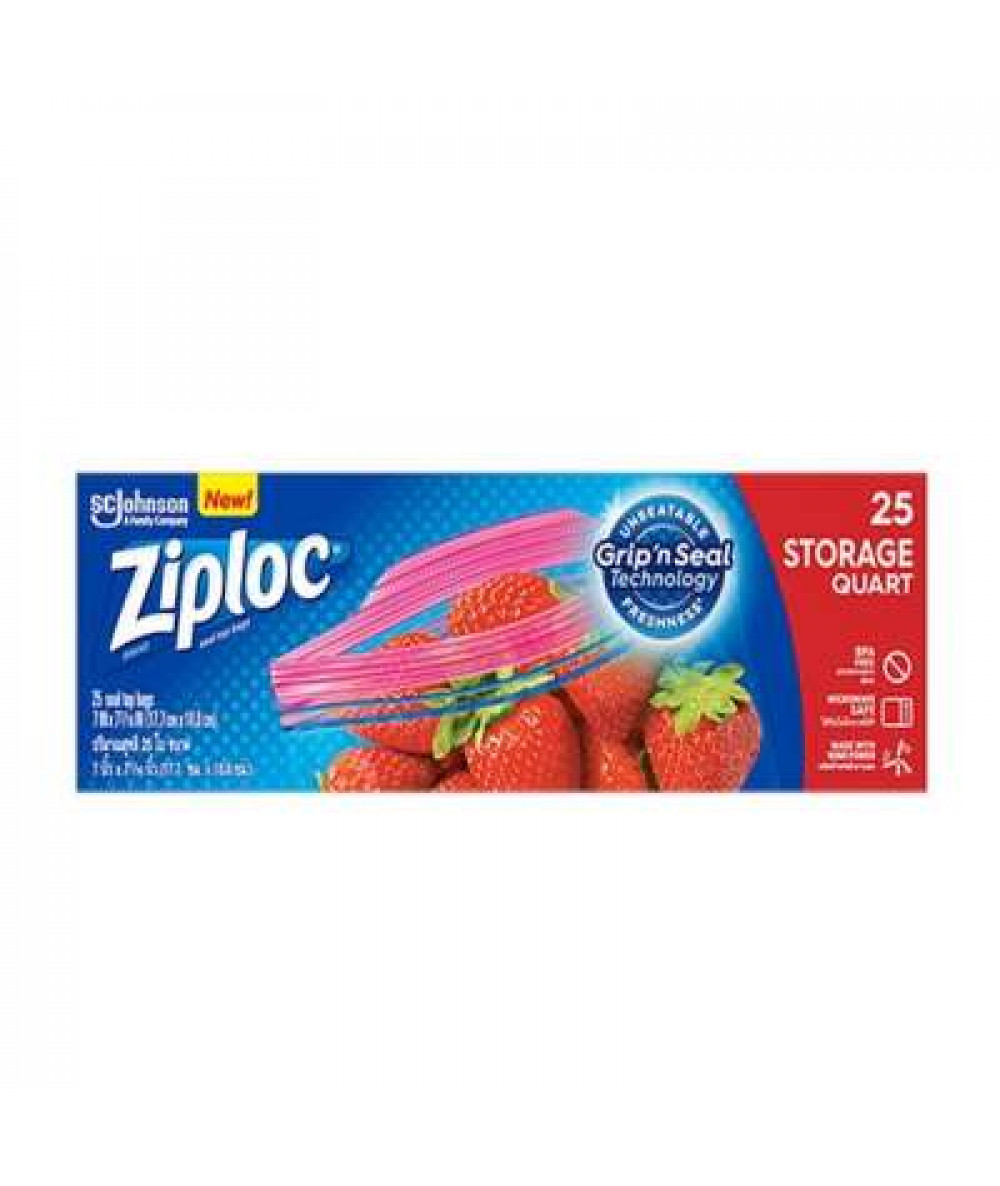 ZIPLOC STORAGE QUART EOT 25S