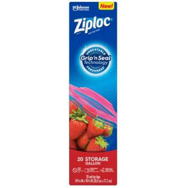 ZIPLOC STORAGE GALLON EOT 20S