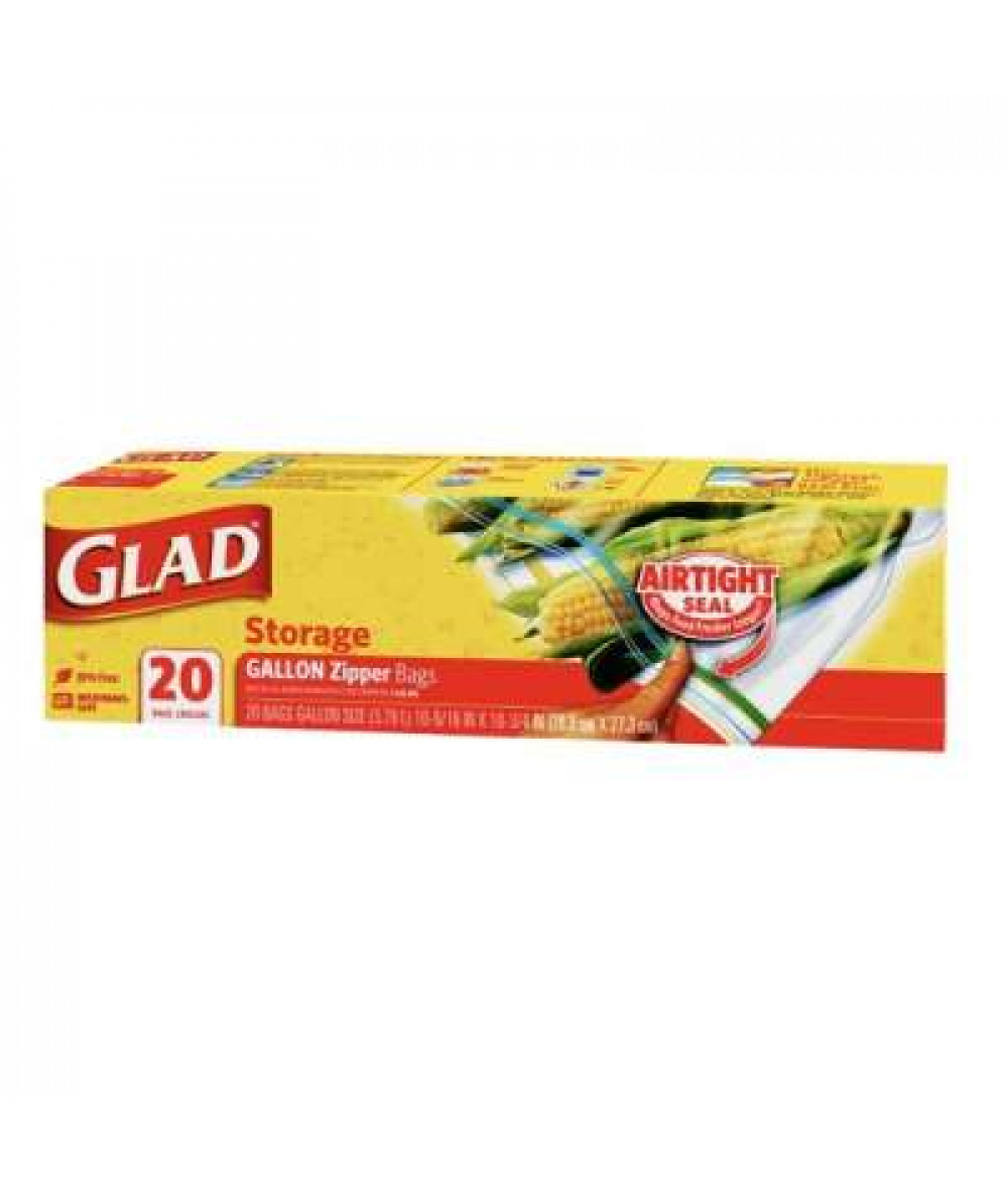 GLAD ZIPPER STORAGE BAG 20S