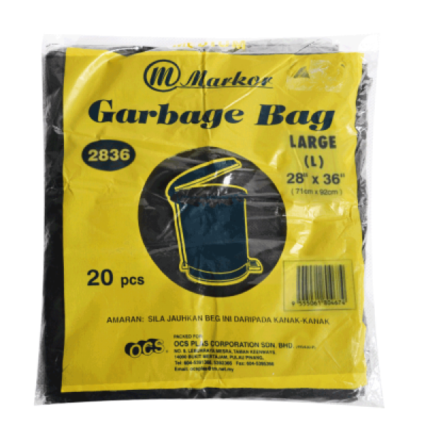 GARBAGE BAG 28INCX36INC (MARKOR) 