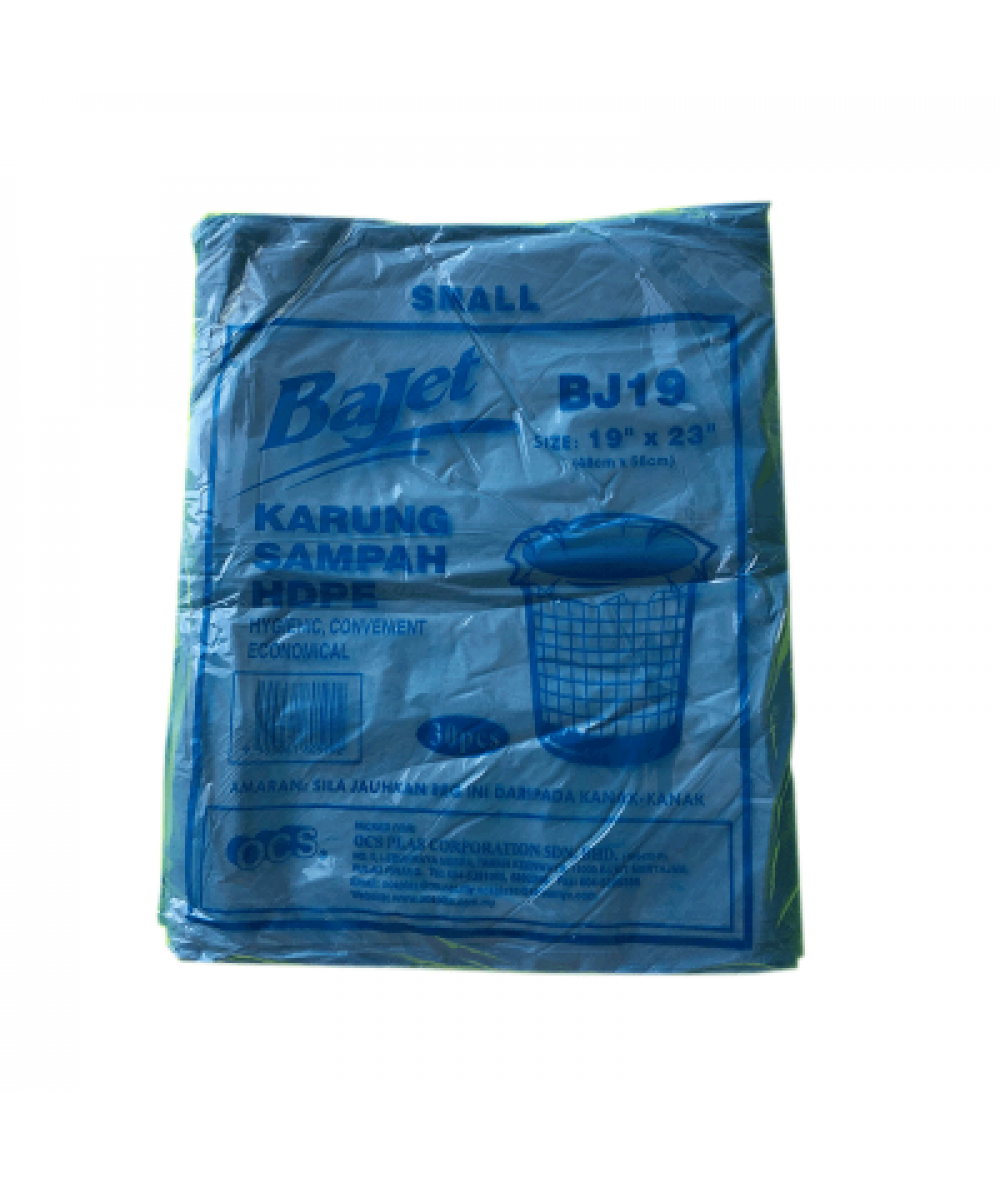 GARBAGE BAG 19INCX23INC (BAJET) BLUE 