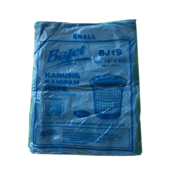 GARBAGE BAG 19INCX23INC (BAJET) BLUE 