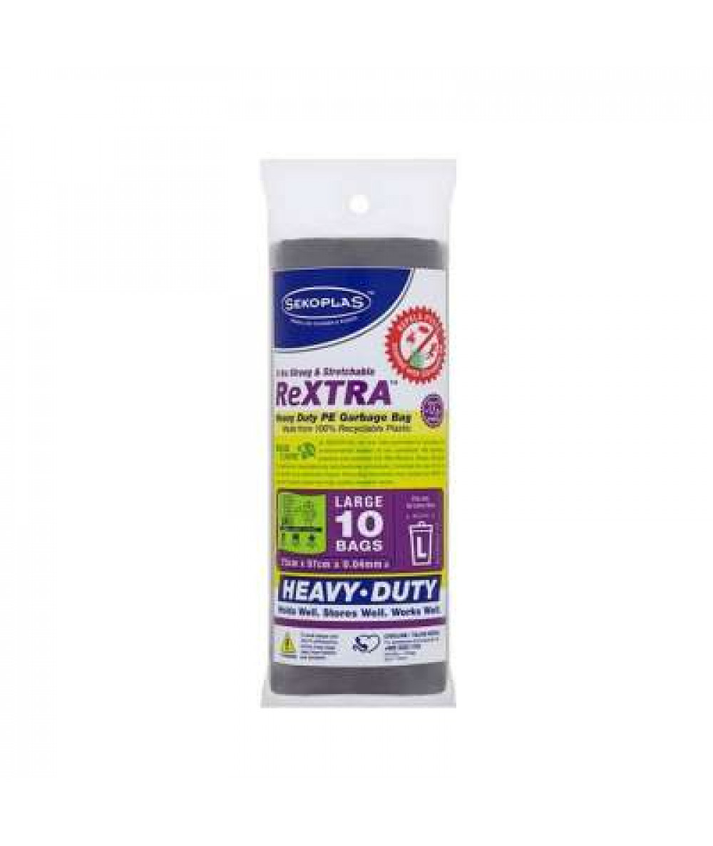 REXTRA LDPE HEAVY DUTY 'L' 75CM X 97CM 10'S (B)