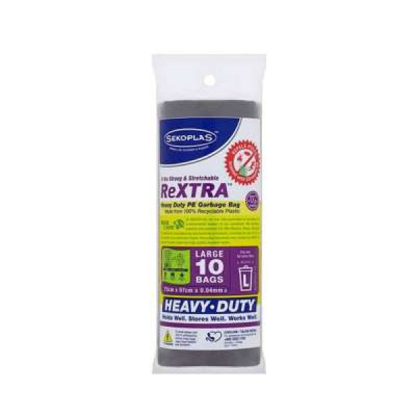 REXTRA LDPE HEAVY DUTY 'L' 75CM X 97CM 10'S (B)