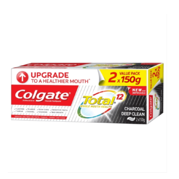 COLGATE T/PASTE CHARCOAL DEEP CLEAN 150G